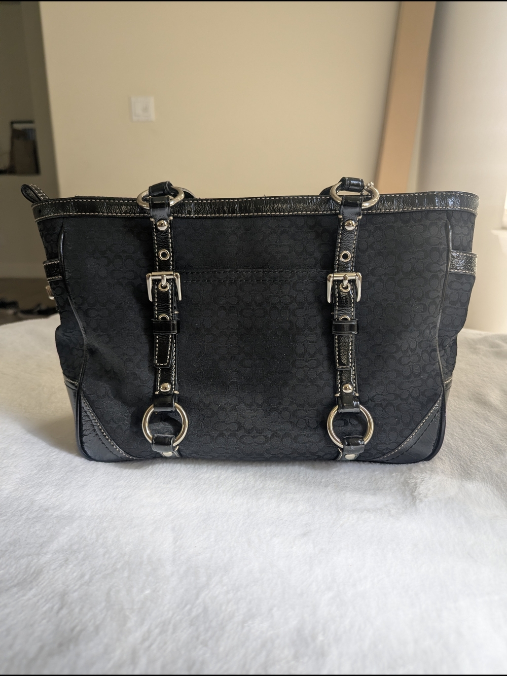 Coach Mini Signature Gallery East/West Tote Carryall Handbag